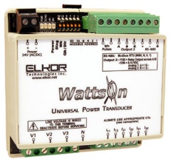 A power transducer for high current, using a current transformer per phase (WattsOn-1200)