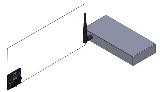 Si possible, placez le YoctoHub-Wireless-SR dans le même plan que l'antenne du point d'accès