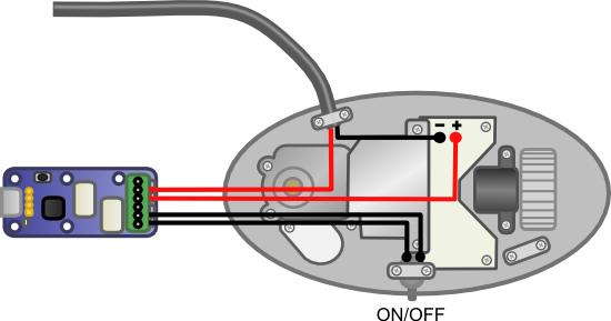 Le câblage du Yocto-Relay pour contrôler l’humidificateur