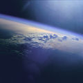 Earth seen from the Discovery shuttle, courtesy of NASA