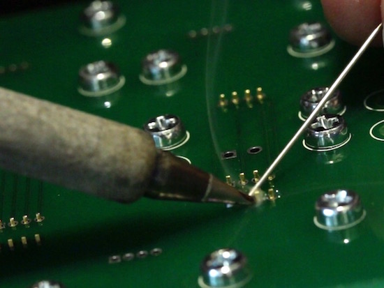 Soldering the the 1.27mm board-to-board connectors