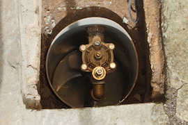After: a solenoid sprinkler valve