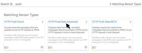 Capteurs HTTP Push Data