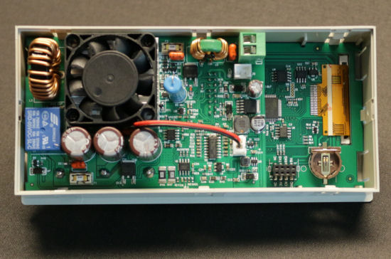 The back of the power supply panel, the TTL serial interface connector is on the lower right