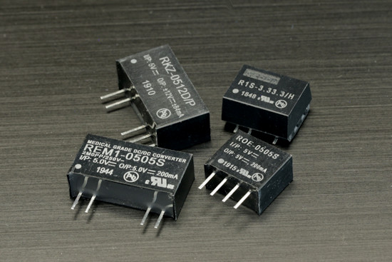 The isolated DC/DC converters which are often used in Yoctopuce modules