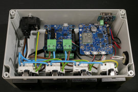 The modules inside the box