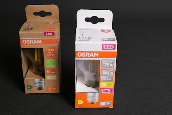 230V LED bulbs are available in a 'dimmable' version