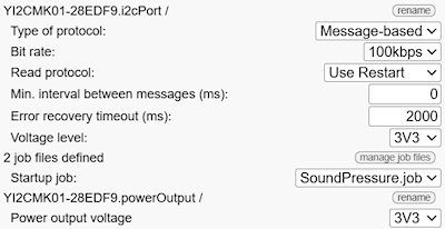 Basic I2C settings