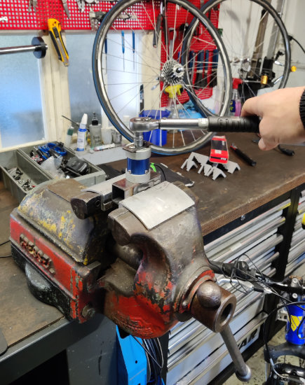 The test bench assembled