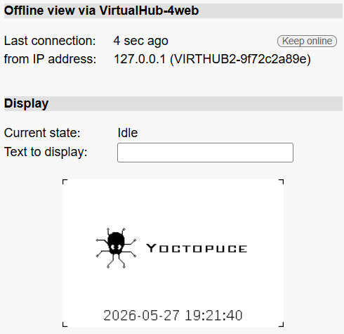 Remote monitoring of a display