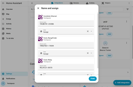 The modules appear automatically in the MQTT integration