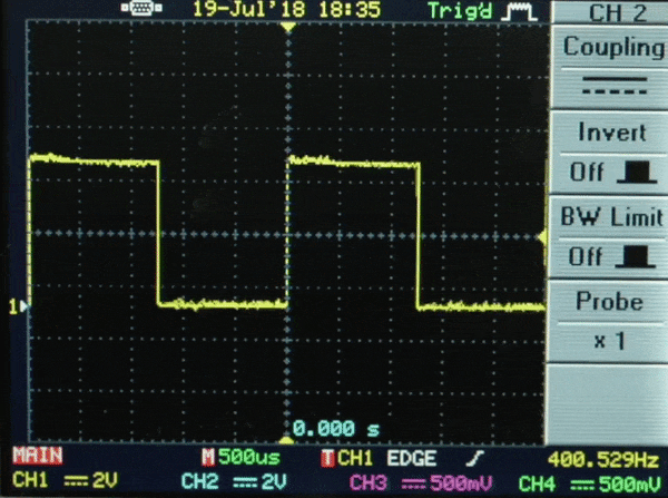 dutyCycleMove(10, 1500) on a 400Hz signal, and back