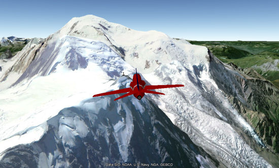 Le Mini Flight Sim piloté par un Yocto-3D