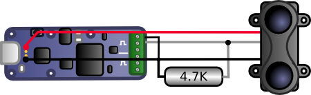 Branchement du LIDAR-Lite sur un Yocto-PWM-Rx