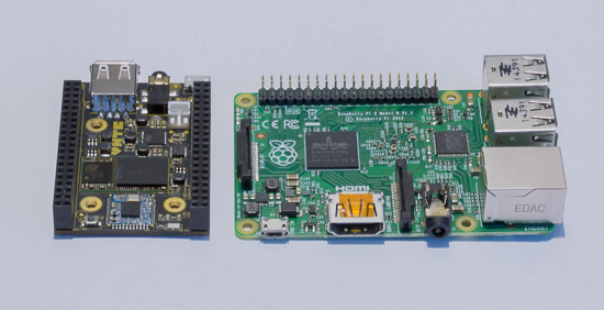 C.H.I.P is smaller than an Raspberry PI