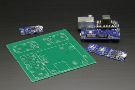 Les modules Yoctopuce et le PCB fait avec DipTrace