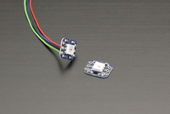We solder wires on each led