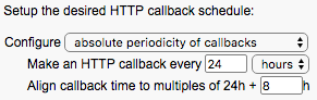 Configuring an HTTP callback for 8 a.m.