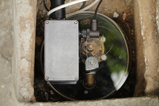 The complete system, located on top of the valve