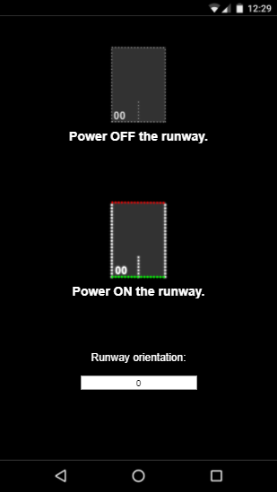 The web page that allows you to drive the landing runway