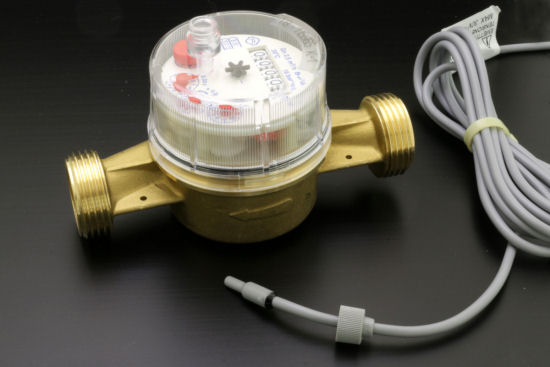 A pulse water meter and the reed switch sold with it