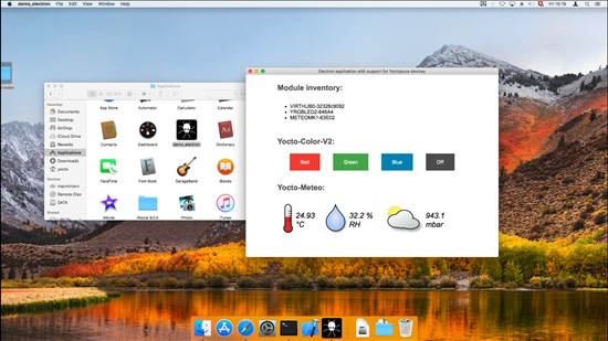 Our Electron application on macOS