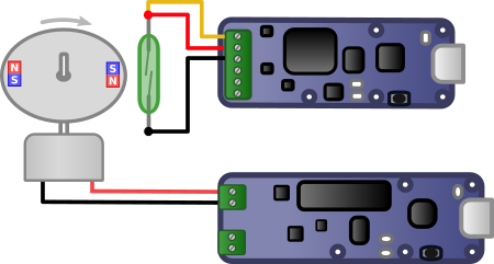 Diagram of our small experimental tachometer