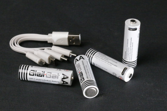 Rechargeable batteries with built-in charger