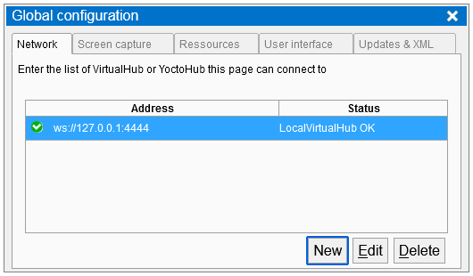 Utilisez un VirtualHub pour accéder aux modules locaux