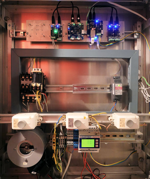 Electrical panel of the pool with Yoctopuce modules