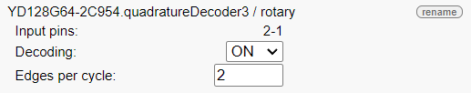 Quadrature decoder configuration