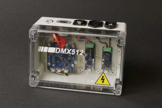 The control box for our DMX512 spotlight