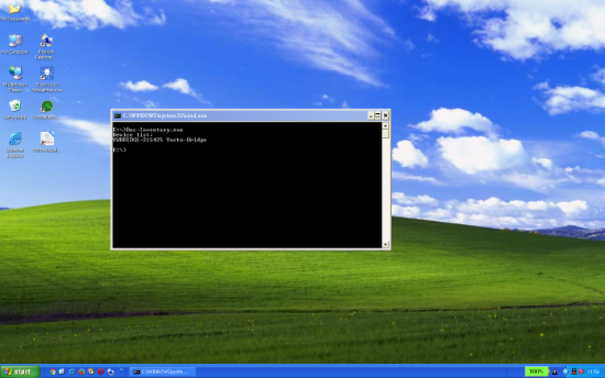 The application under Windows XP The application under Windows XP